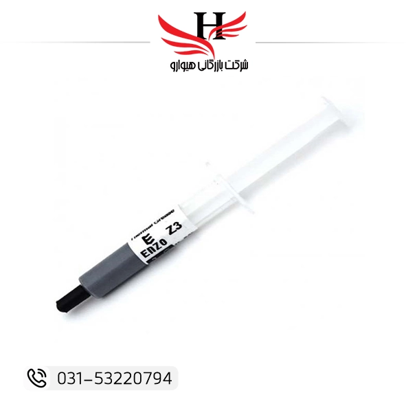 خمیر سیلیکون سرنگی انزو مدل Z3 مناسب انتقال حرارت CPU و قطعات الکترونیکی